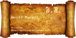 Wolff Margit névjegykártya